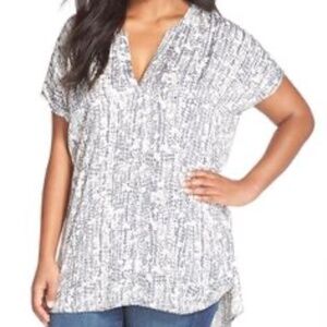 Melissa McCarthy Seven7 Split Neck Tunic Size 2X